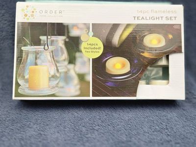 NEW Order Home Collection 14-Piece Flameless Tealight Set