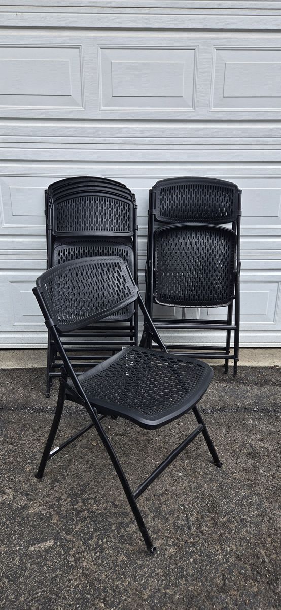 2 Lifetime 6ft Folding Tables + 8 Mity-Lite Black Folding Chairs Set - Midway, UT