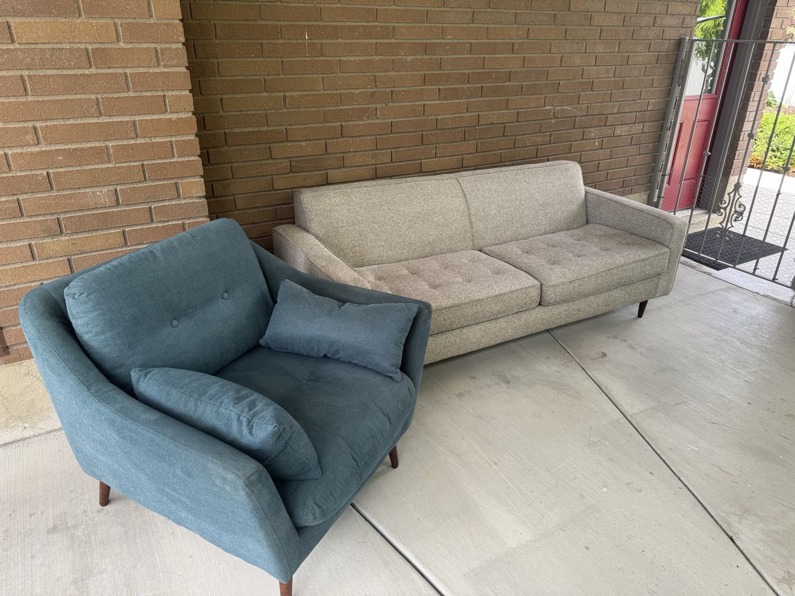 Contemporary couch and chair