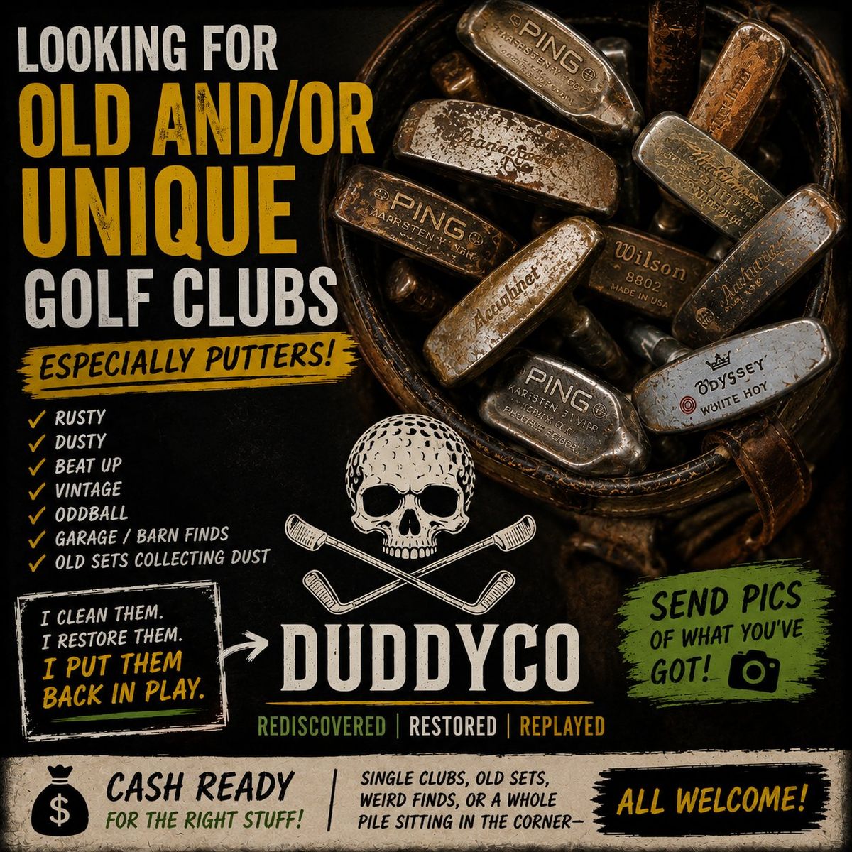 Wanted: Old Golf Clubs & Putters
