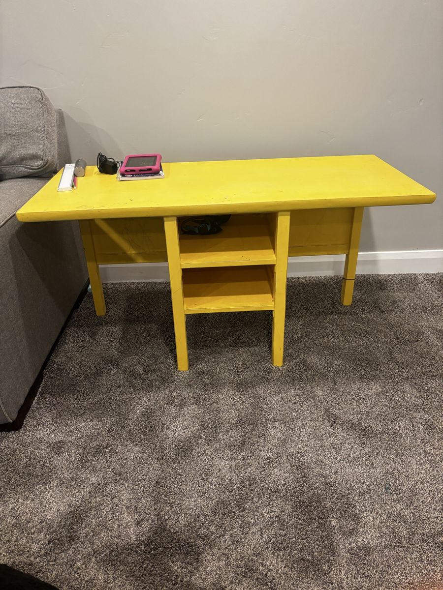 Yellow kids desk