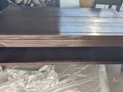 Rustic Brown Lift-Top Coffee Table with Storage and Metal Accents and end table
