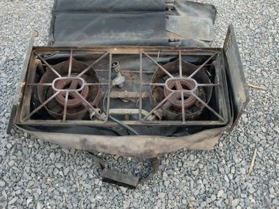 Camp Chef portable 2-Burner Outdoor Propane Camping Stove with Carrying Case and Accessories