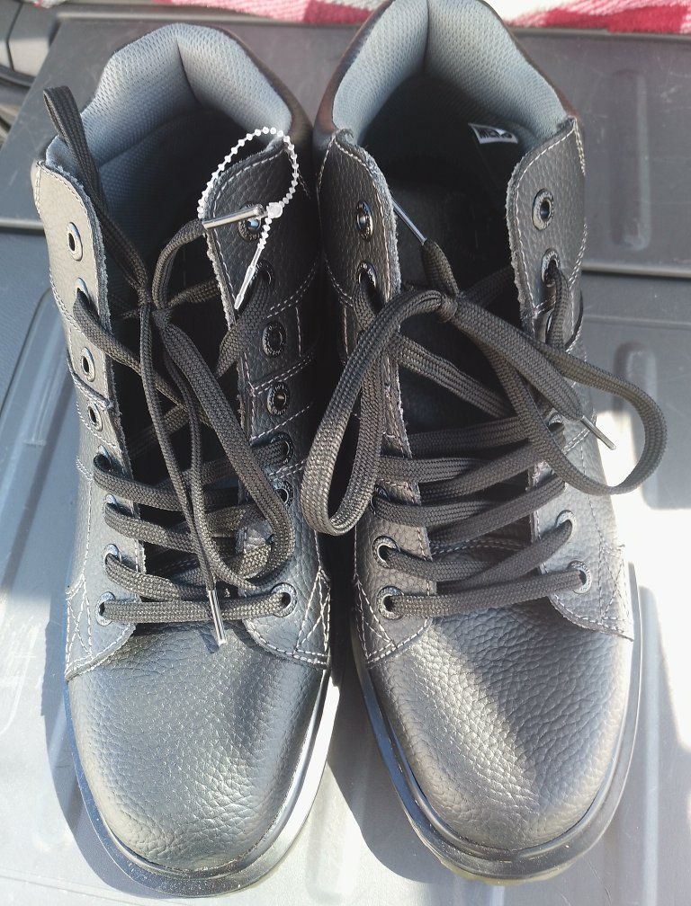 Dr. Martens Harrisland Black Leather Lace-Up Ankle Boots Men's US 12 UK 11 EU 46