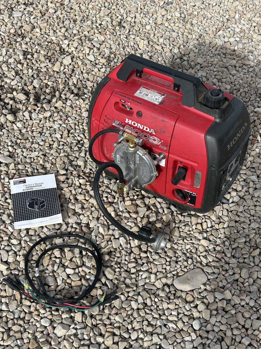 Honda EU2000i generator with propane kit