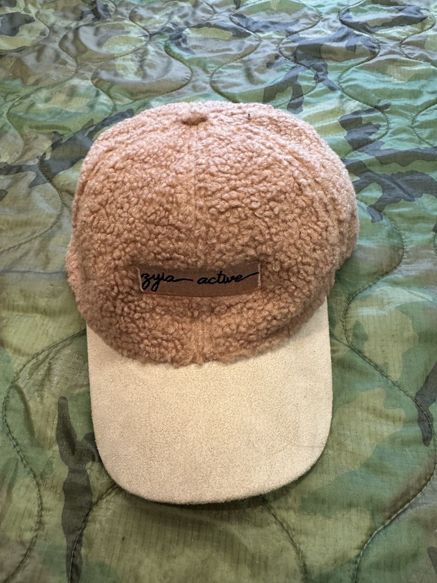 Zyia Active Sherpa Baseball Cap Tan - One Size