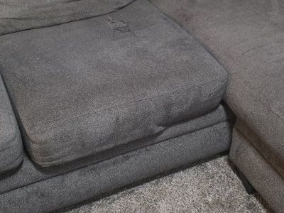 Large Gray Sectional Sofa with Chaise & Ottoman - Spacious U-shaped Couch