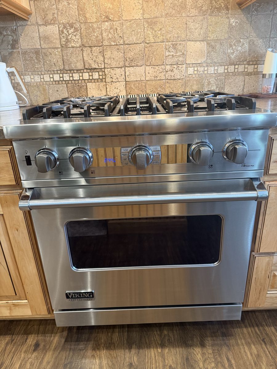 Viking Professional 30" Stainless Steel Gas Dual Fuel Range Oven Cooktop