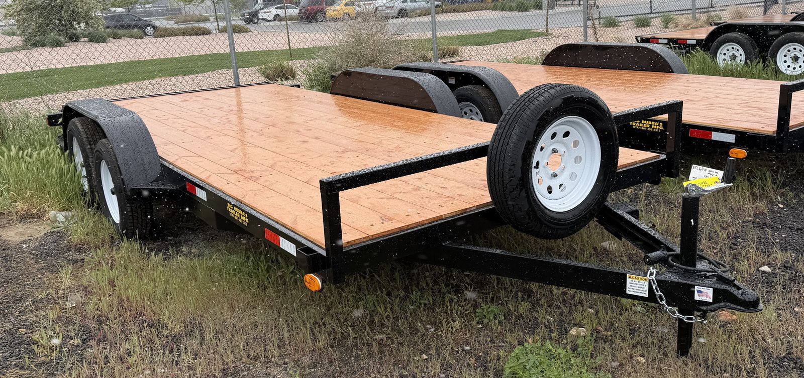 New Big Bubas Trailer 7x16 Tandem Axle Car Hauler with Spare Tire