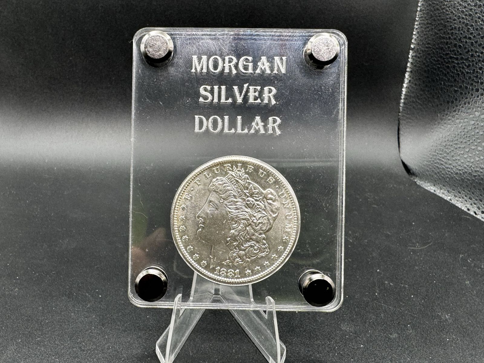 1881-S Morgan Silver Dollar in Custom Holder
