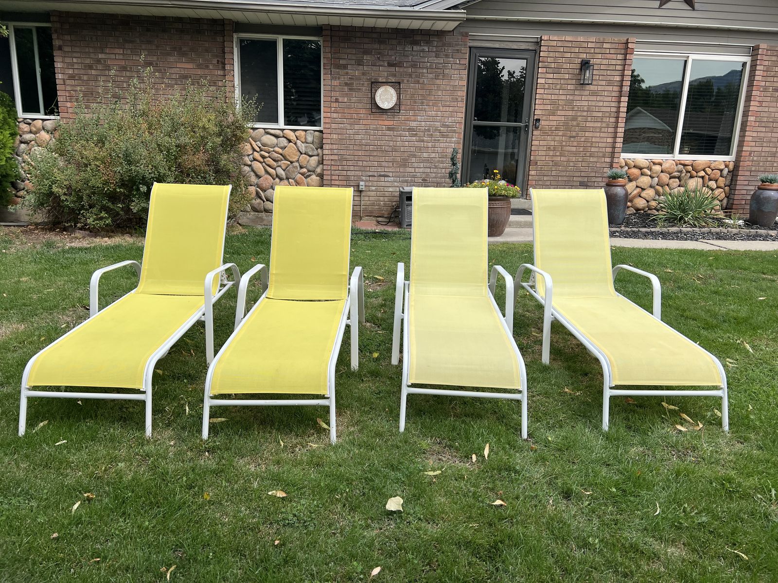Stackable Sling Patio Chaise Lounge Chairs