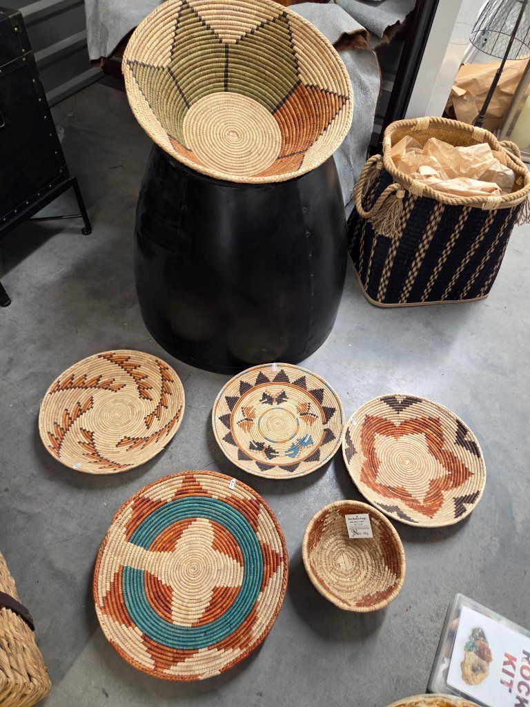 Handwoven Decorative Baskets - Set of 7 - Wall Decor, Bowls, Storage, Home Decor