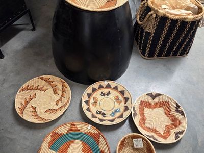 Handwoven Decorative Baskets - Set of 7 - Wall Decor, Bowls, Storage, Home Decor