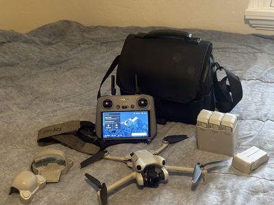 DJI Mini 4 Pro Drone Fly More Combo — RC-2 Controller, 4 Batteries, extras