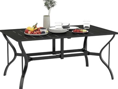 Outsunny Rectangle Outdoor Dining Table New In Box