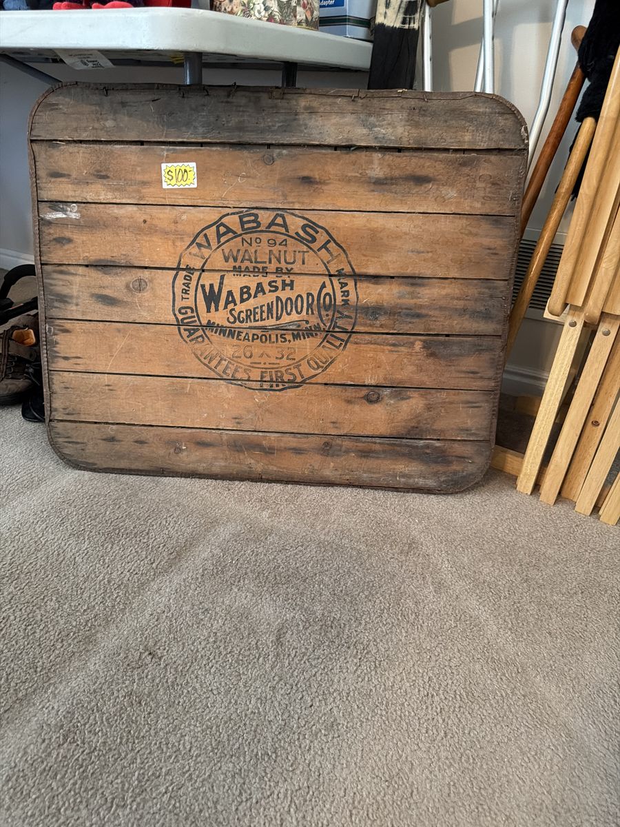 Vintage Wabash Screen Door Co. No 94  26x32 Minneapolis, MN