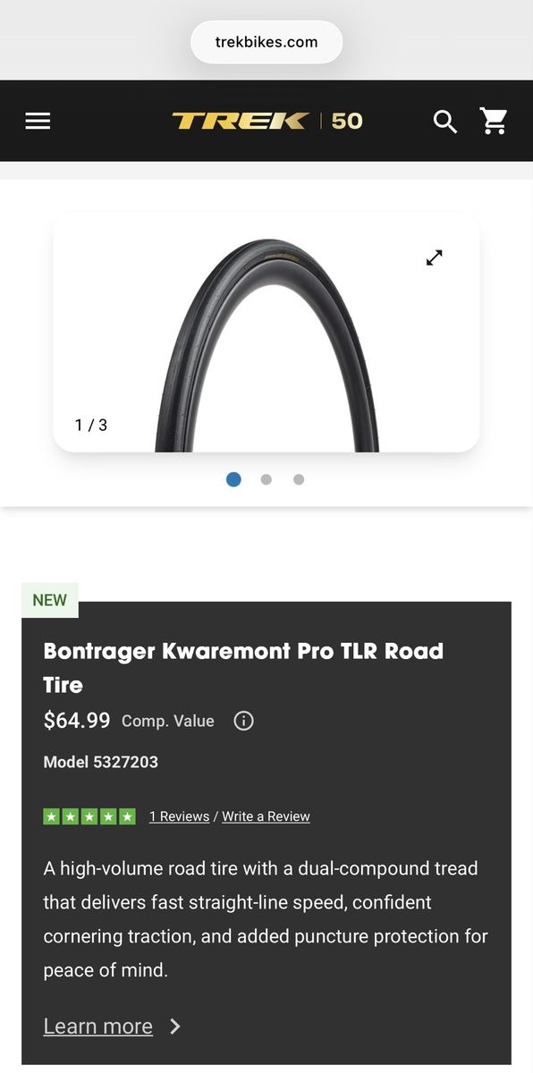 New Bontrager Kwaremont Pro TLR Road Tires 700x35