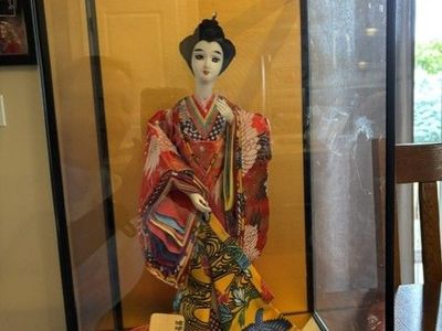 Beautiful Vintage Japanese/Okinawan Doll in Glass Display Case – $100 OBO