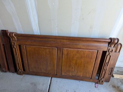 Queen headboard, footboard, and rails