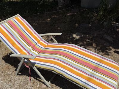 Adjustable Outdoor Lounge Chair w/ Cushion