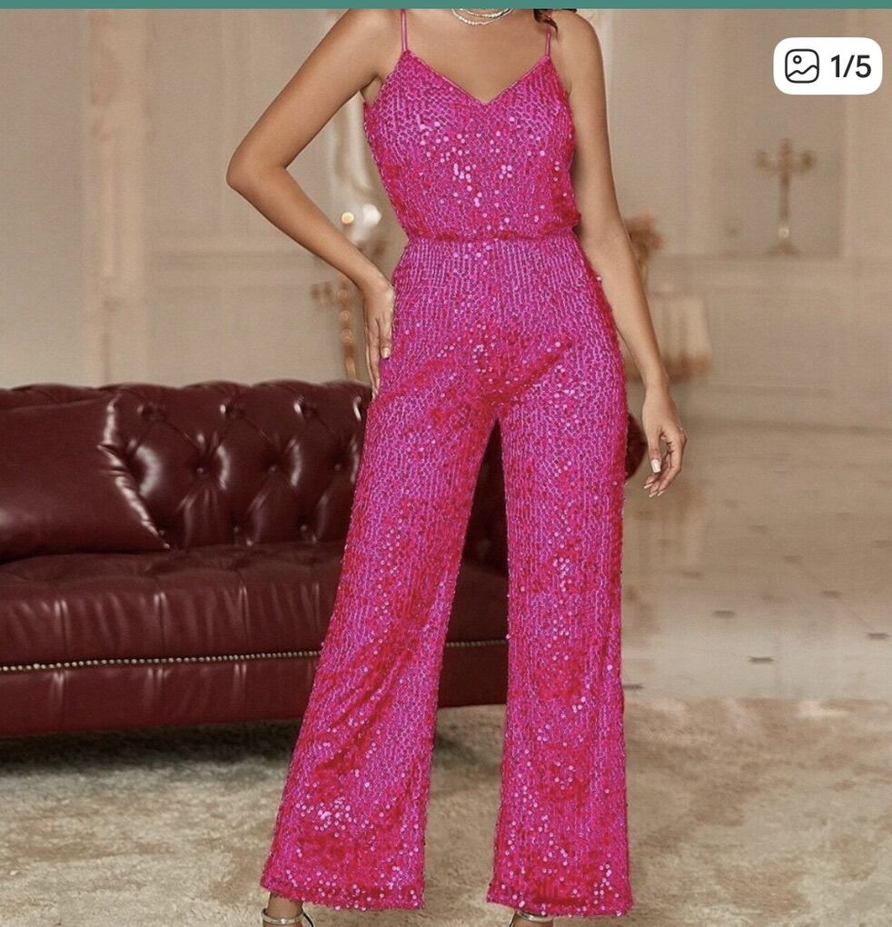 Hot Pink Jump Suite-size small