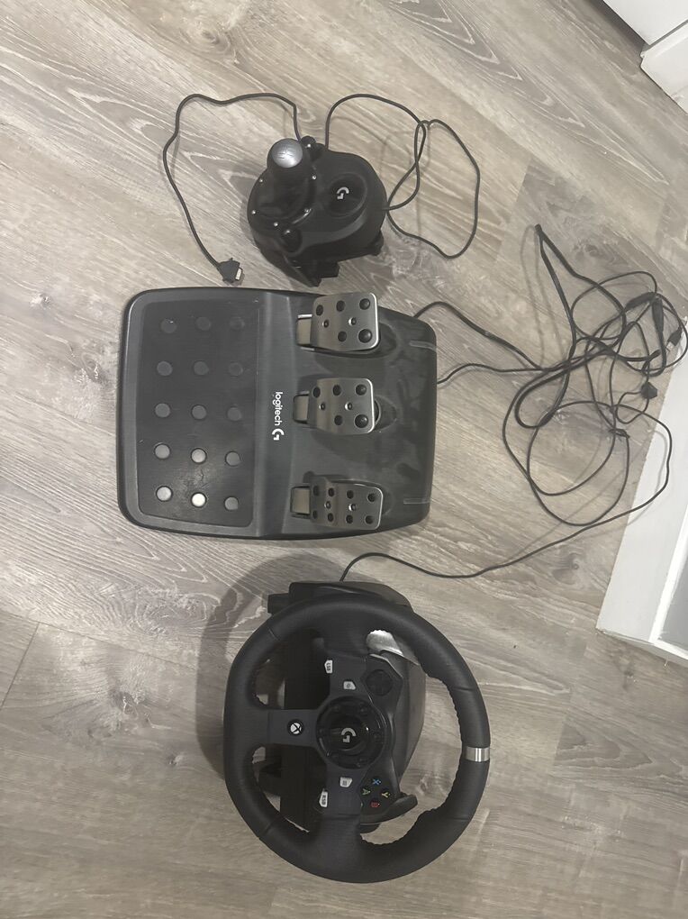 Driving Game Wheel And Pedals Gear Stick