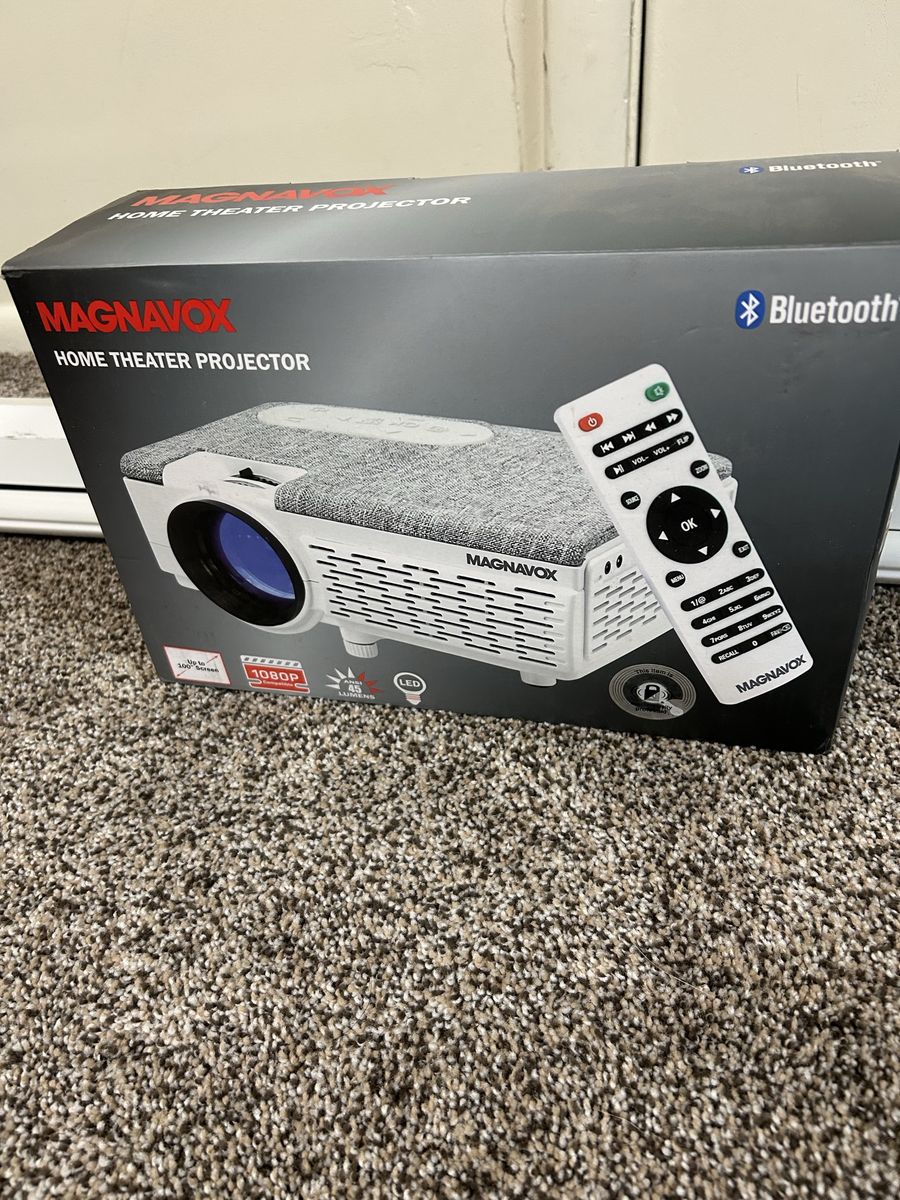 Magnavox Bluetooth Home Theater Projector - Up to 100" Screen, 1080P, LED, Full Connectivity