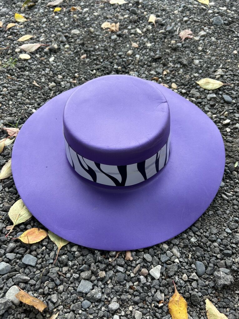 Purple Foam Pimp Gamblers Joker Hat