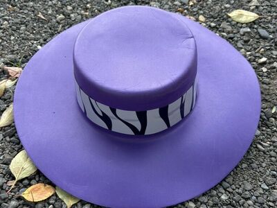 Purple Foam Pimp Gamblers Joker Hat
