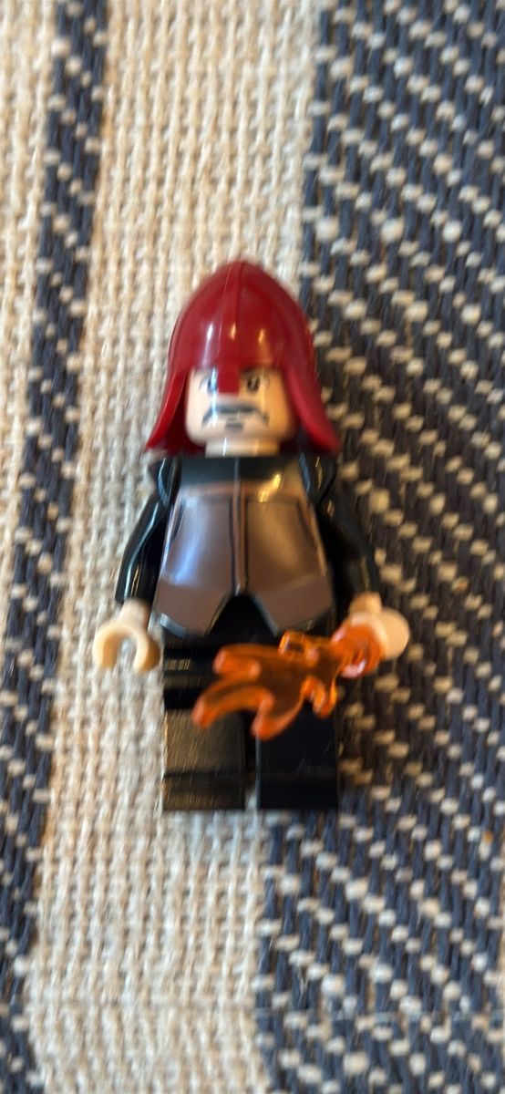 Lego Avatar Fire Nation Soldier Minifigure with Fire Accessory - Authentic, Great Condition