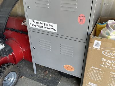 Gray Metal Storage Cabinet Locker - Two Door Accent Cabinet