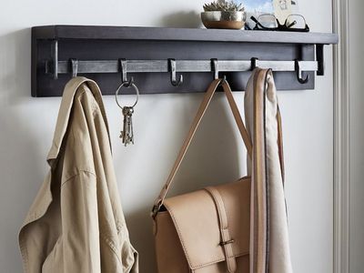 Pottery Barn Duncan 6 Hook 30” Shelf