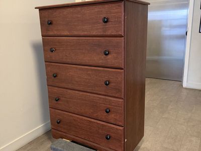 Five Drawer Wood Dresser