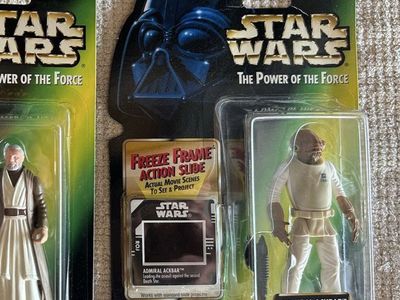 1996 Admiral Ackbar The Power of The Force Star Wars Green Freeze Framr Action Figure