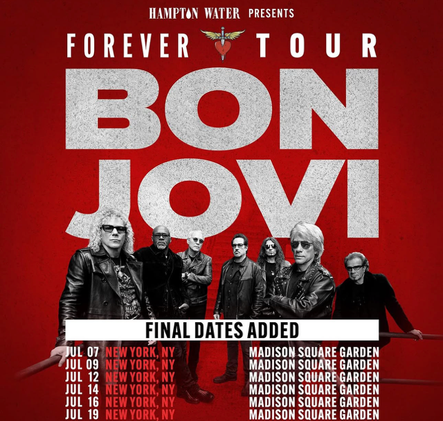 Bon Jovi: Forever Tour NEW YORK CITY 7/14: 4 tickets