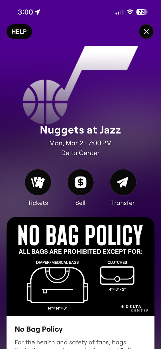 Jazz Nuggets Tickets Toyota Club $285
