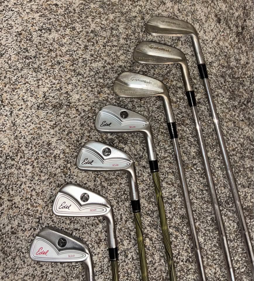 Edel SLS-01 Forged/Taylormade Tour Iss. TP MB 4-PW Combo Iron Set Kinetix/S300