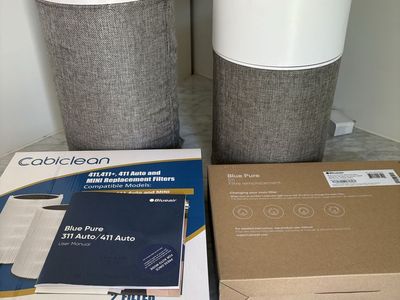 Blueair Blue Pure Air Purifier Lot with Replacement Filters and Manual