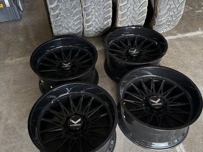 24" KG1 Forged Wheels & 37" Toyo M/T Tires - Take-Offs 8x180