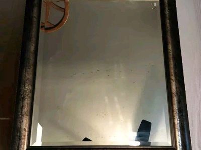 Two Beautiful Rustic Vintage Copper & Black Mirror