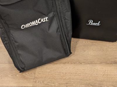 Pearl large cajon and chromacast padded backpack vase