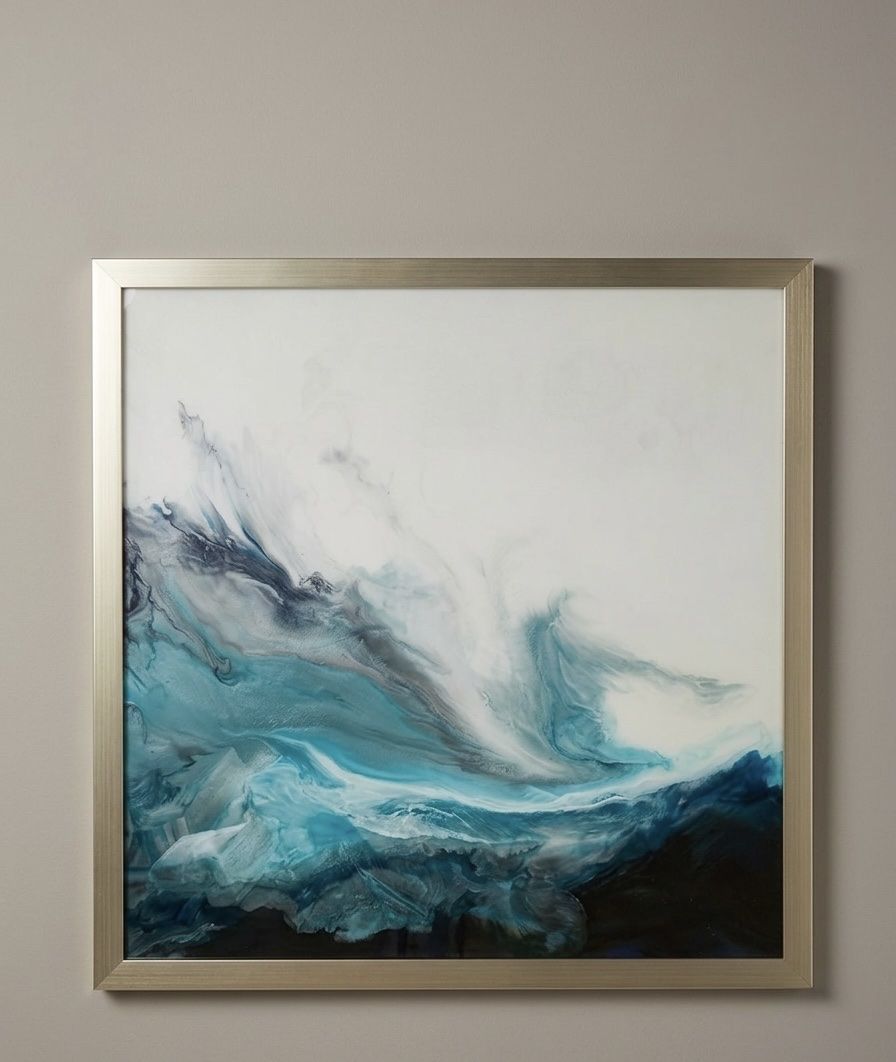 Z Gallerie contemporary wave artwork made in USA