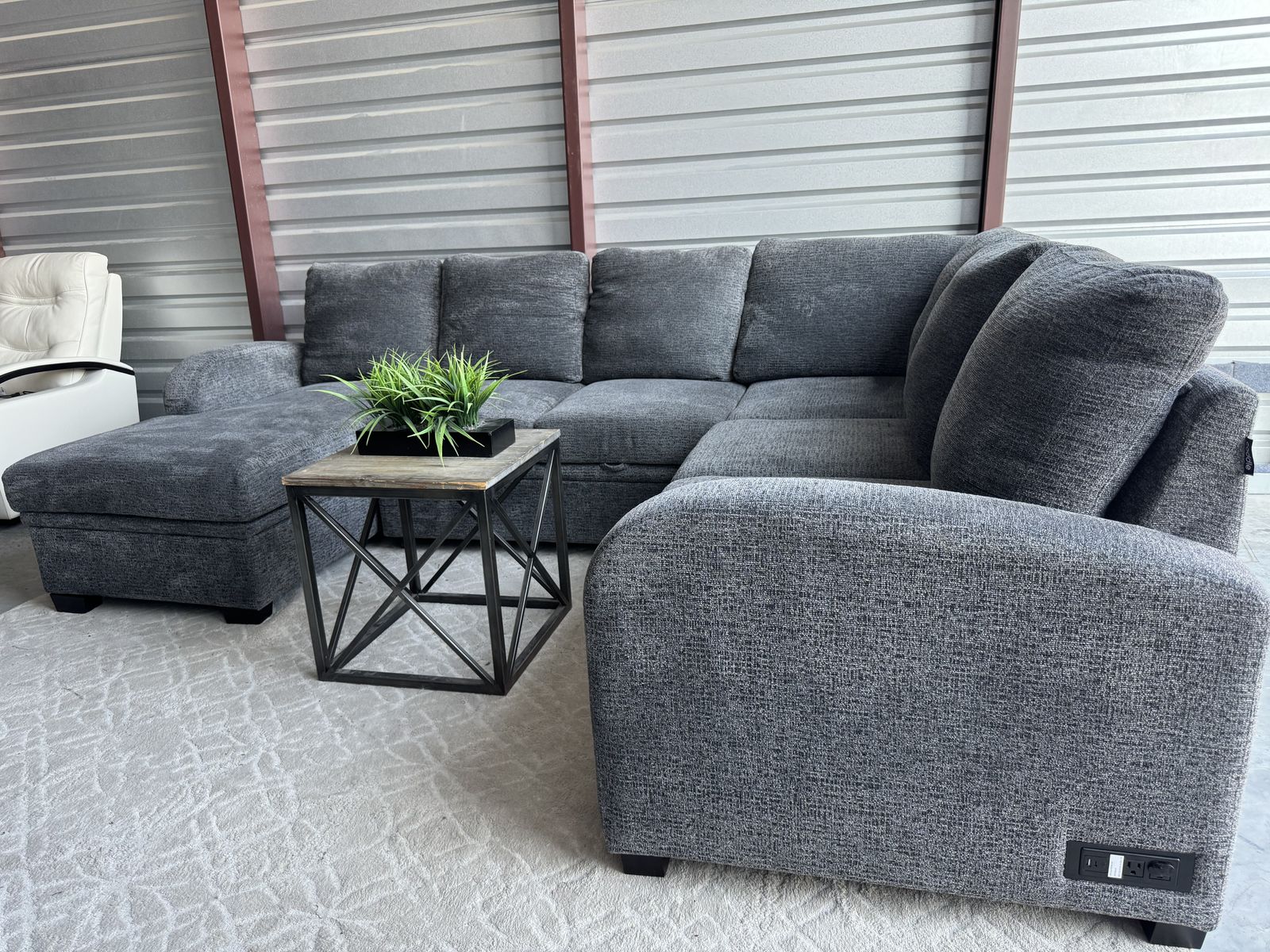 GRAY COSTCO CODDLE SLEEPER SECTIONAL SOFA COUCH