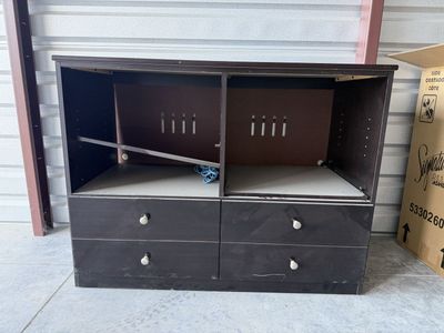 Ashley 42” TV Stand / Media Console – Drawers – Rustic Brown – Priced for Cosmetic Wear