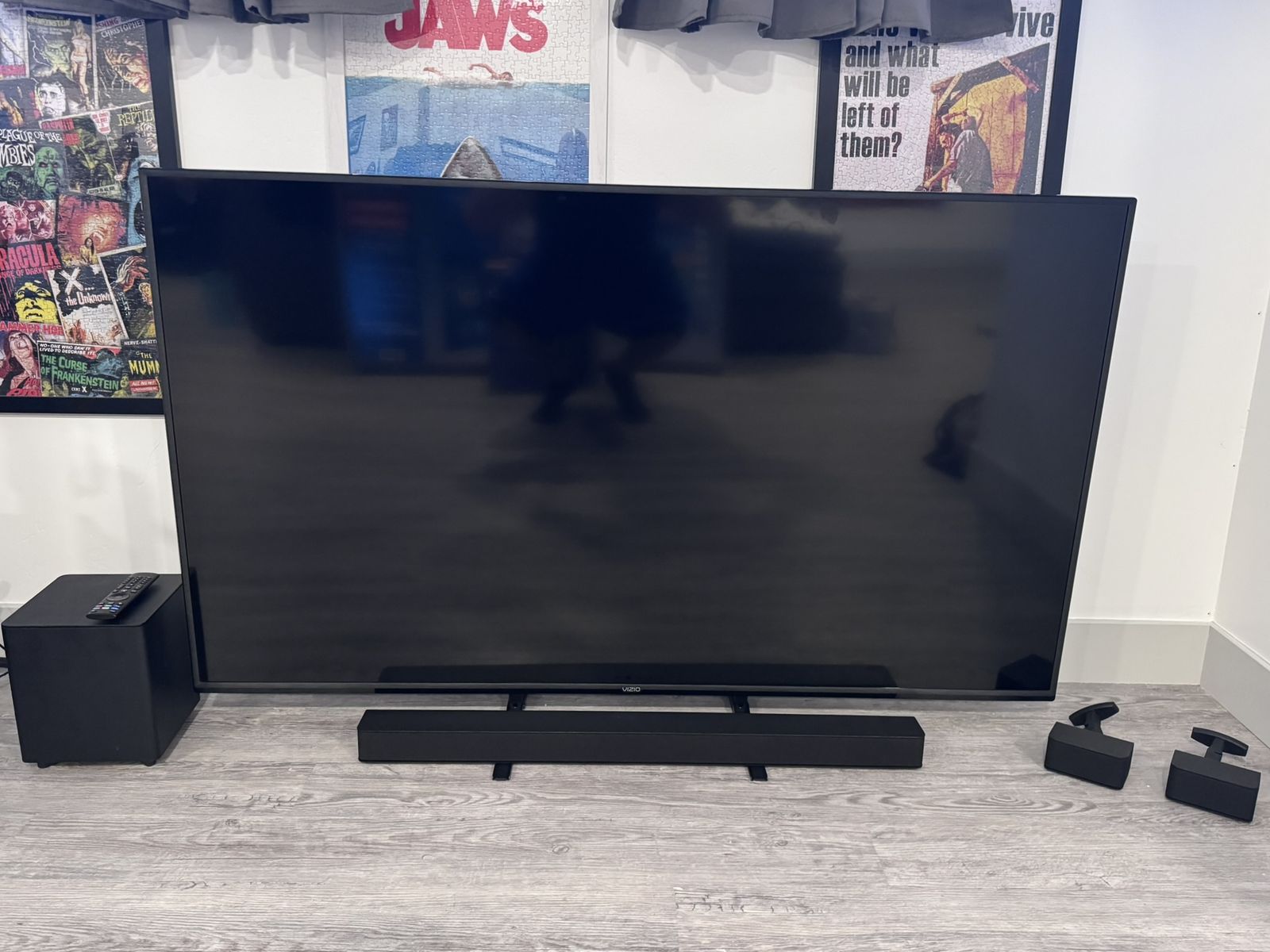65" Vizio 4K TV + 5.1 Surround Sound W/ Subwoofer & 2 Rear Speakers