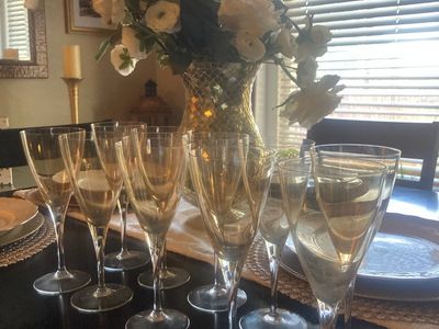 *~Unique Classy Gold Pearlized Wine Glasses~*10