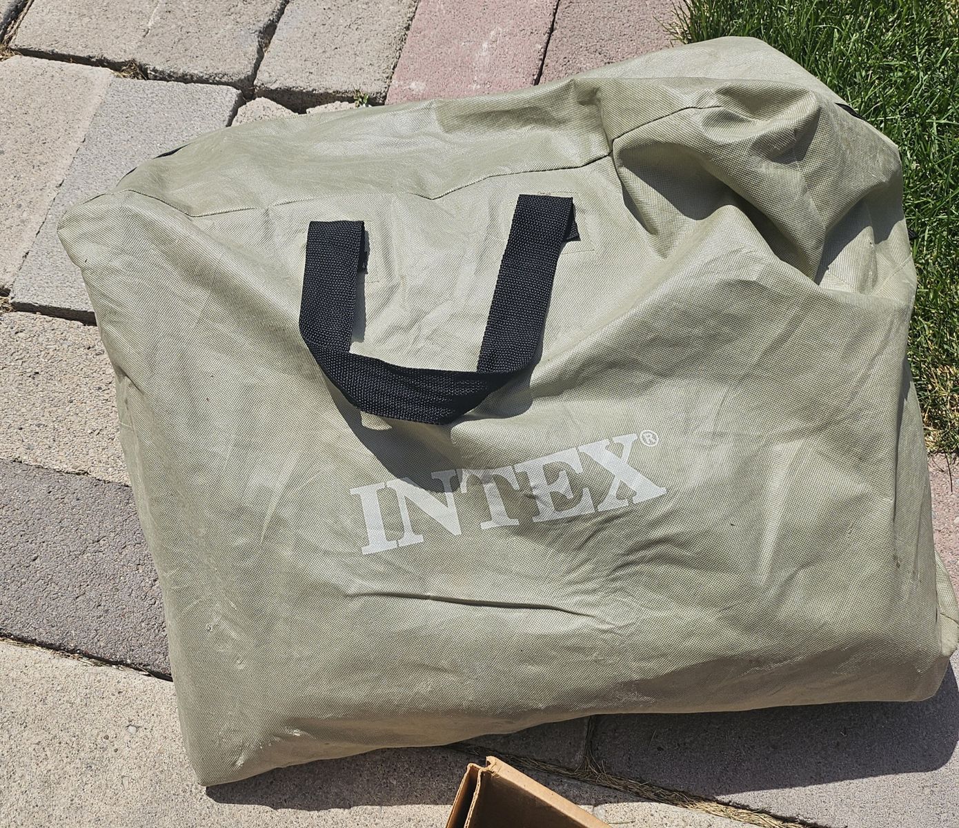 Intex Khaki Green Heavy Duty Carry Bag for Inflatable Boats or Pool Equipment