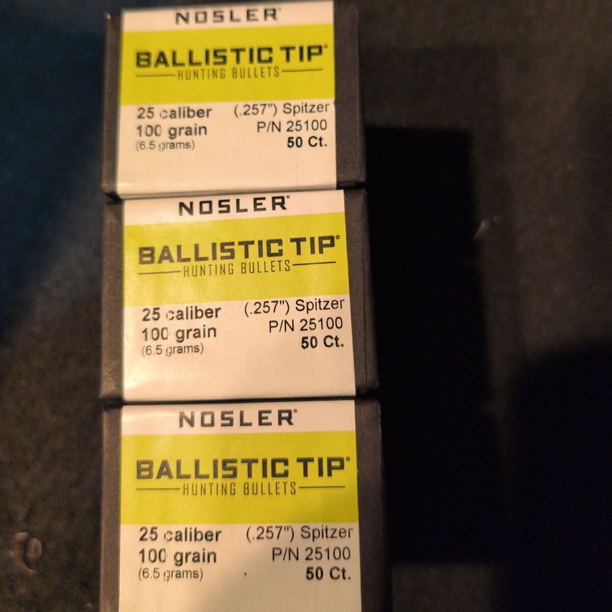 Nosler 25 Cal. 100gr. ballistic tip