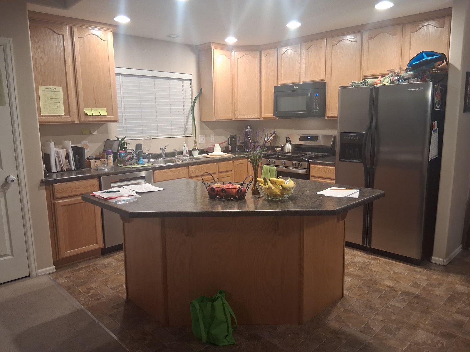 Oak Kitchen & Bathroom Cabinets w/ Laminate Countertops