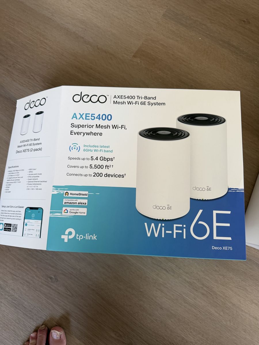 TP-Link Deco XE75 AXE5400 Mesh Wi-Fi 6E System - 2-Pack Wireless Routers